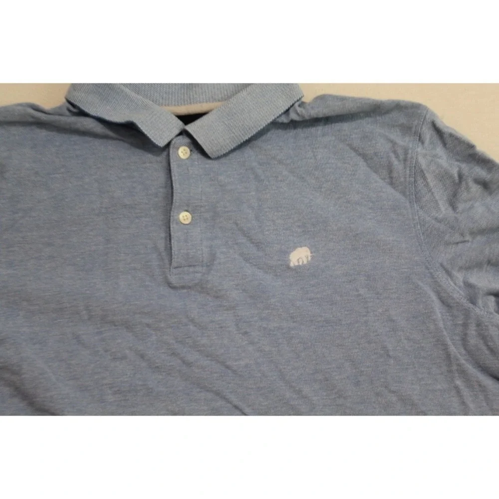 Banana Republic Polo Men XL Blue Excellent Organic Cotton Pique Short Sleeve